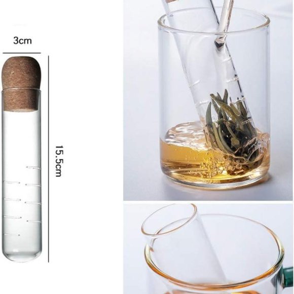 Tea Strainer Accessories Glass Test Tube Tea Strainer Glass Tube Tea Infuser - Picture 2 of 16